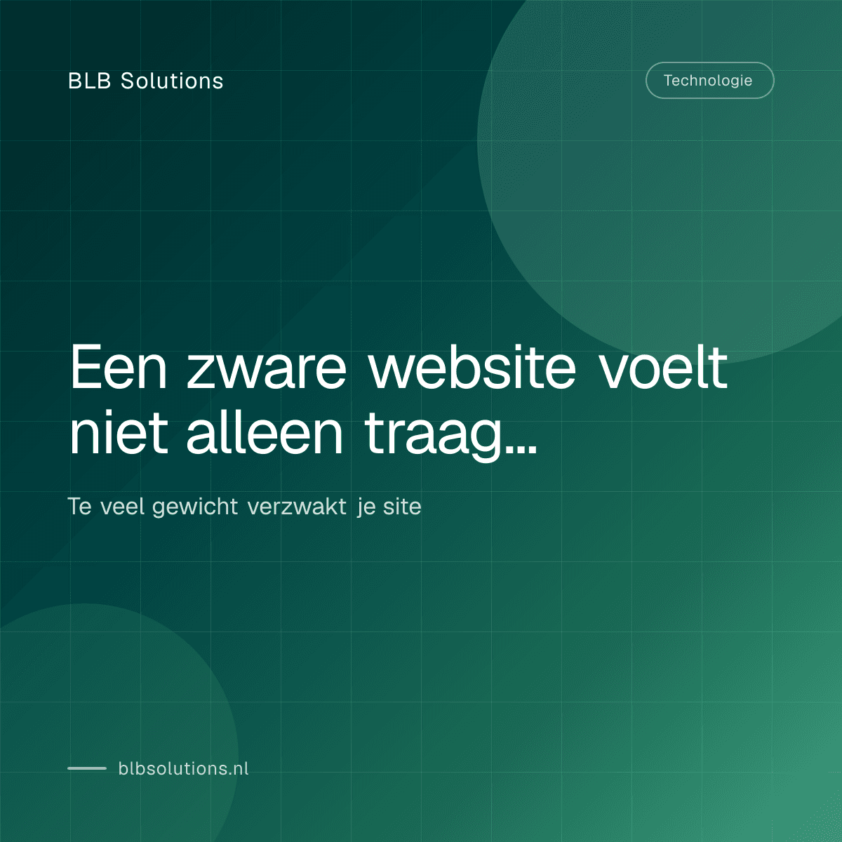 Een zware website voelt niet alleen traag maar zit ook zijn eigen SEO in de weg